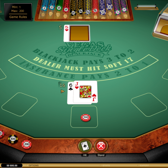Vegas Single Deck Blackjack Gold Series